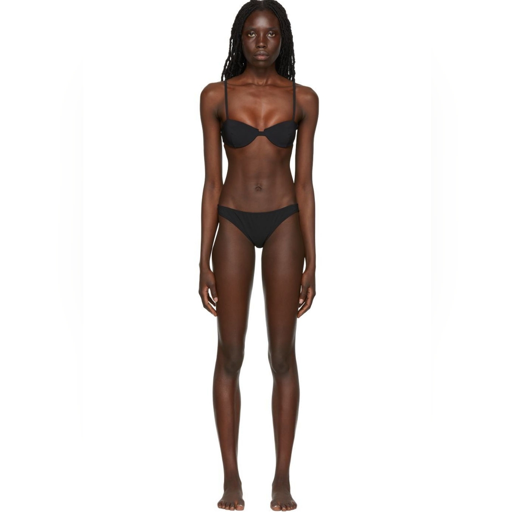 Toteme Black Minimal Bikini Set